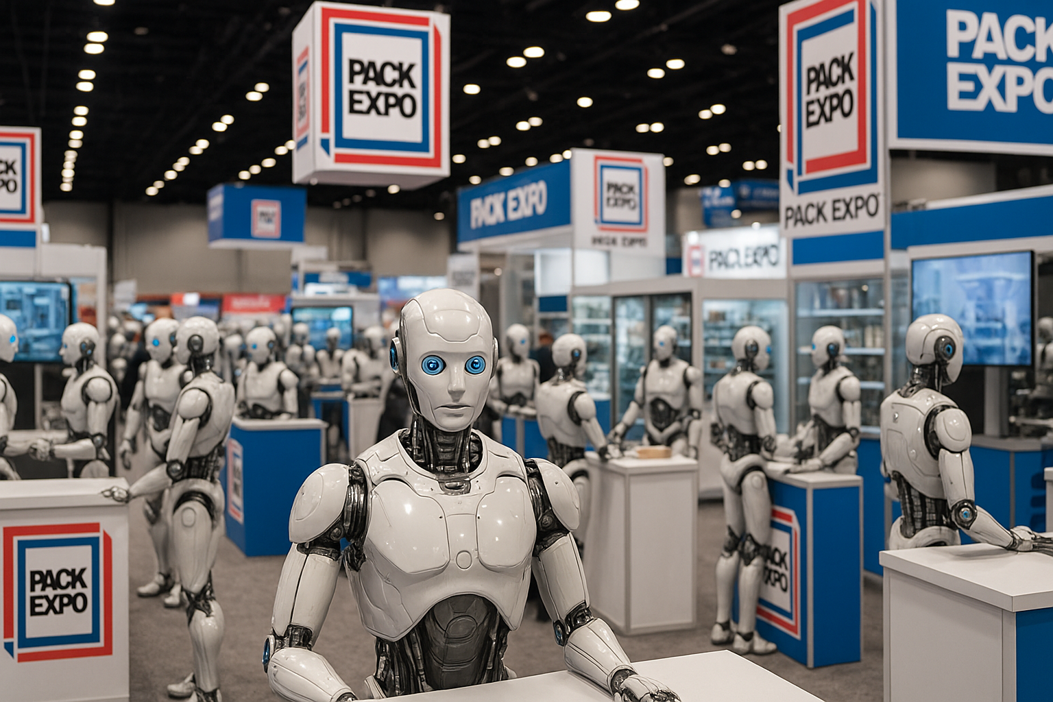 AI robots pack expo