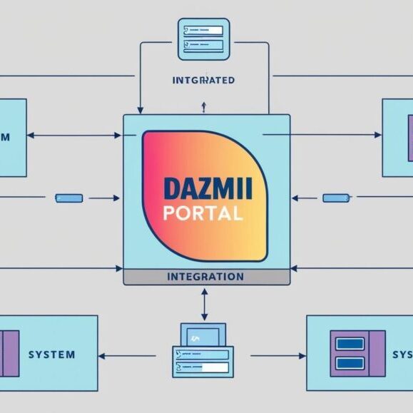 create an integration digram with Dazmii Portal as the central system